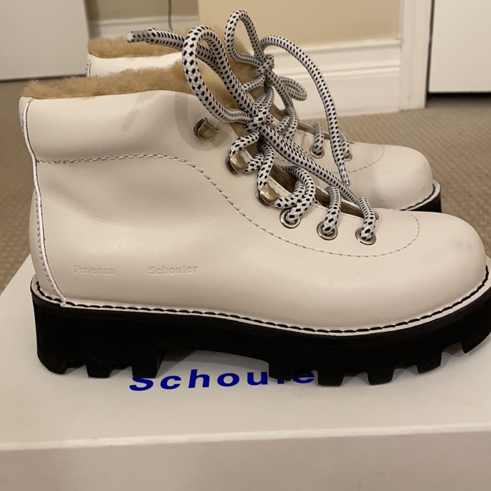 Proenza Schouler Shearling Hiking Bootie $795 - Picture 7 of 12